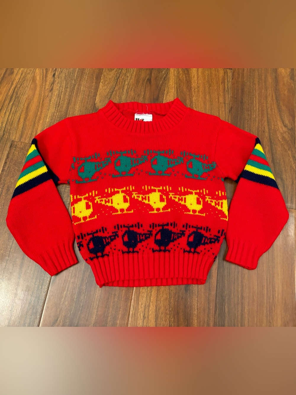 Hot Fudge Vintage Red Knit Helicopter Sweater